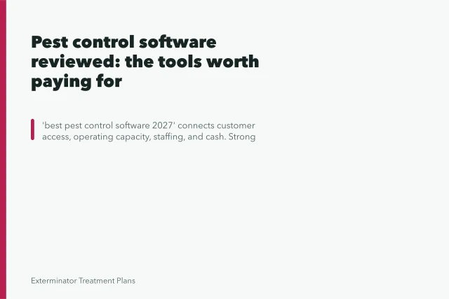Pest control software reviewed: the tools worth paying for. Pest control software reviewed: the tools worth paying for