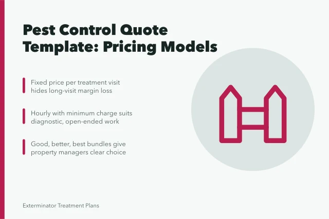 Pest control quote template pricing approaches comparison card. Quoting a pest control business job: template and real numbers